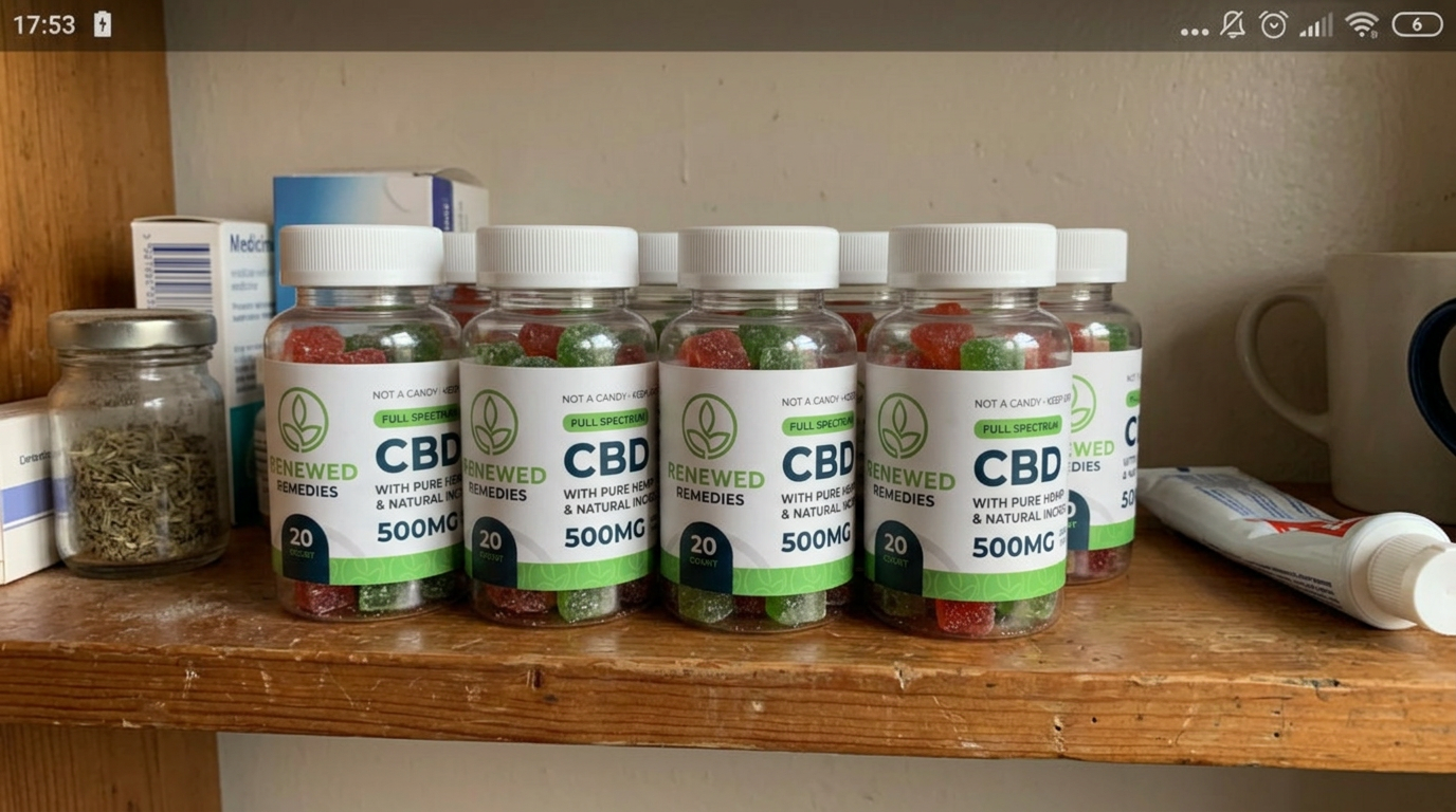 Renewed Remedies CBD — presentación en estantería